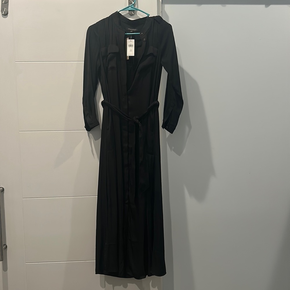 Banana Republic long Black Dress Size 0 Petite